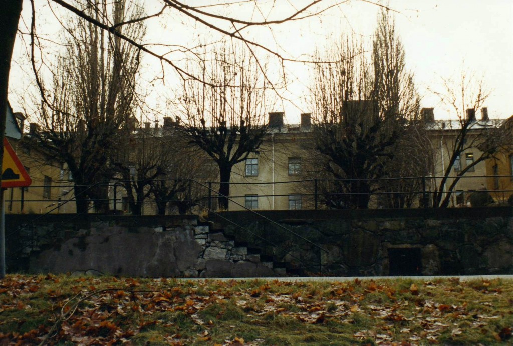 Muren mot Grubbens trädgård